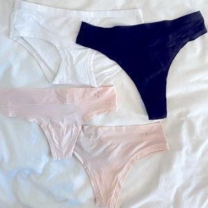 4 pairs of new aerie underwear (2 thongs, 1 bikini, 1 period panty)